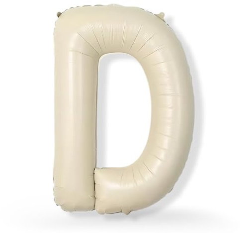 FUNXGO XXL Folienballon Buchstabe D Champagner ca. 100cm - Riesen Alphabet Ballon - Helium oder Luftfüllung - Ideal für Geburtstag, Hochzeit, Jubiläum, Party Deko & JGA - Ballon D Champagner