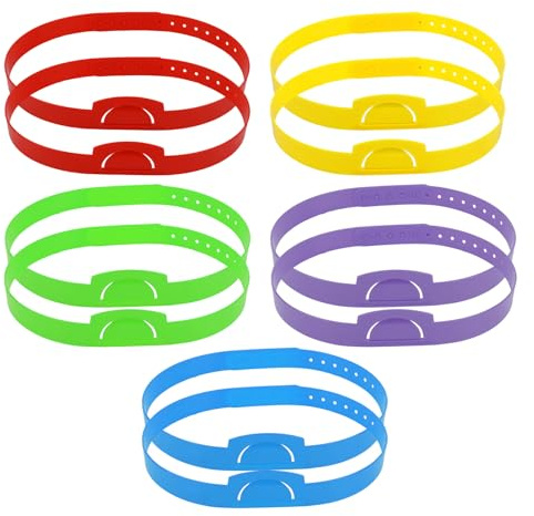 10 Uds Diademas para el Juego Adivina Quién, 5 Colores Ajustables Juego de Mesa con Diadema con Tarjetas Insertables para Fiestas Familiares Adultos y Niños Aprendizaje en el Aula