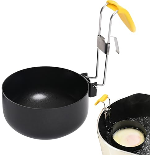 Single Egg Poacher | Round Boiling Kitchen Gadget | Poached Single Egg Maker | for Butter Breakfast Home Cooks Housewife Mother Beginners RV Dorm Apartment