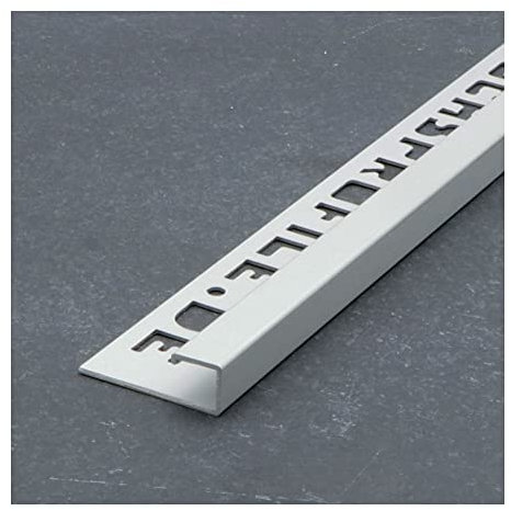 Fuchs Design Premium Fliesenschiene 8 mm Quadratprofil Aluminium eloxiert silber matt 2,5 m (1 Stück | 2,5m)