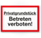Komma Security Privatgrundstück Betreten verboten Schild 30 x 20 cm Hinweisschild Grundstück Verbotsschild - Betreten verboten Warnhinweis widerrechtlich betreten Abschreckung Prävention