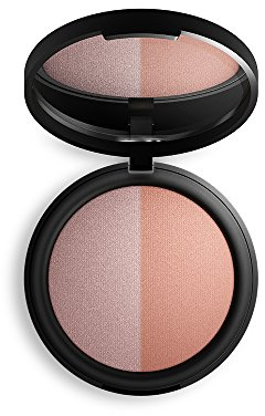 INIKA Organic Mineral Baked Blush Duo - Vegan, Cruelty-Free Makeup with Hydrating Squalane and Antioxidant-Rich Magnolia Bark Extract, Complementary Rose and Peach Hues for Radiant Glow,30 ml (Pink)