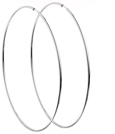 1 Paar Creolen, Durchmesser 10cm - echt 925 Silber