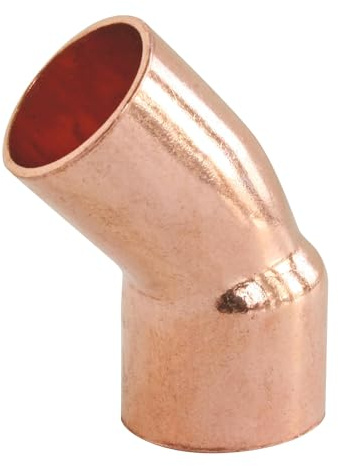 SOMATHERM FOR YOU - Kupfer Lötfitting - Winkel 45° Männlich Weiblich Ø28 Kleiner Radius - NF-konform