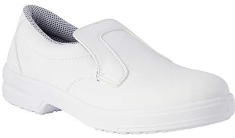 REPOSA Nurse - Zapatos Sanitarios Mujer y Hombre en Microfibra, Zapatos de Trabajo Enfermería y Cocina, Cerrados sin Cordones - Zapatillas Antideslizantes Mujer Antishock, Antiestáticas, Transpirables