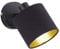 meineWunschleuchte Wandstrahler mit Stoff Lampenschirm Schwarz innen Gold, Ø12cm