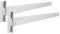 XFORT® 2 Pack Zinc Plated 300 mm T-Hinge, Metal Tee Hinges with Shiny Finish That Protect Against The Weather, Ideal for External Use As Hinges On Gate, Shed and Barn Doors (Pair)