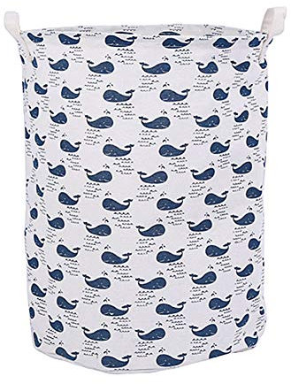 wäschekorb kinderzimmer wäschekorb stoff Babykorb zur Aufbewahrung von Kleidung Korbspeicher Spielzeugkorb Stoffaufbewahrungskorb whale