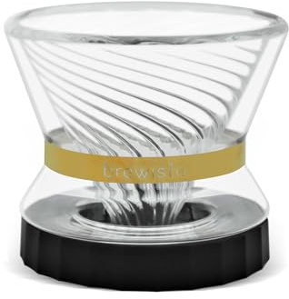 Brewista Tornado Duo Pour Over Kaffee-Tropfer, doppelwandiges Glas, Verwendung mit #1 Kaffeefiltern (1–2 Tassen)