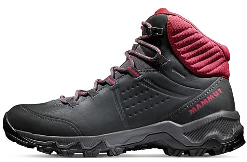 Mammut Nova IV Mid GTX Women | Wanderschuhe für Damen, Wasserdichte Trekkingschuhe, Outdoor Schuhe, Gore-Tex Bergschuhe, Sportschuhe für Hiking | Black-Blood Red, 6