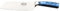 Rockingham Forge Sunrise Collection 7” Santoku Japanese Chef’s Kitchen Knife, Premium Stainless Steel with Ergonomic Resin Handles, Sapphire, RF-2105BL