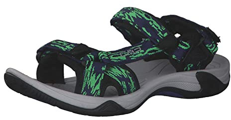 CMP Kids Hamal Hiking, Sandales de Trekking, Randonnée Unisex Kinder, B Blue Verde Fluo, 39 EU