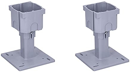 Voxura Teleskop-Gerätedose Schalterdosen Isolierstärke 80-170mm Halterung 68x70x50mm Leitungsführung Außendämmung UP tief universal Grau 2 Stück
