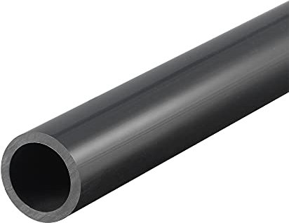 sourcing map Tubo rigido rotondo in PVC, diametro interno 15,5 mm, diametro esterno 20 mm, 500 mm, nero, ad alto impatto, per tubi dell'acqua, artigianato, decorazione, guaina per cavi
