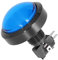 cigemay Botón Convexo Grande De 60 Mm para Máquina De Grúa De Juegos De Garras, Botón De Repuesto con Interruptor De 2 Pies/Luz LED para Consola De Juegos De Máquina De Grúa(Azul)