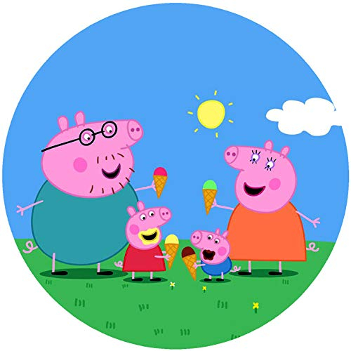 Premium Esspapier Oblate Tortenbild, Essbares Foto für Torten, Tortenaufleger Ø 20cm Peppa Pig Nr. 6
