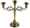 Design Kerzenhalter 3-armig Kandelaber goldfarben Barock Stil Shabby Chic Bronze