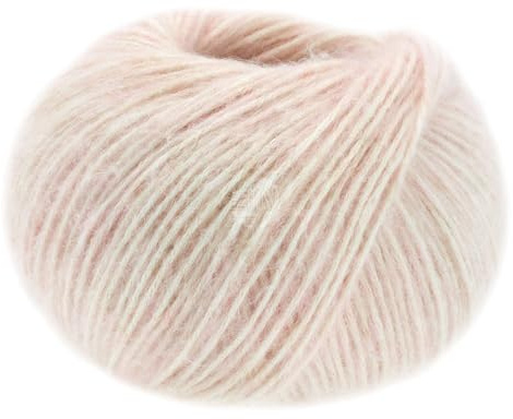 LANA GROSSA Natural Alpaca Pelo | Flauschige Netzgarnstruktur aus Baumwolle gefüllt mit Baby Alpakafasern und Merino Schurwolle | 50g Wolle zum Stricken & Häkeln | 125m Garn FB11