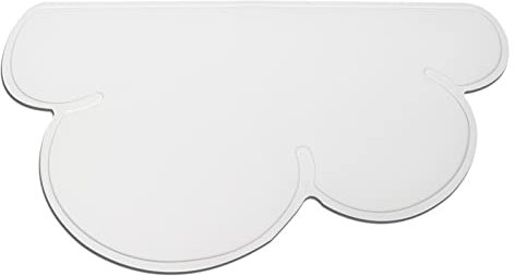 Colexy Futternapfmatte aus Silikon, Futternapf Unterlage rutschfeste wasserdichte Haustier Tischset Napfunterlage Hunde Katzen Futtermatten, 48x26cm, Grau (Wolken)