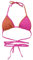 PUMA Triangle T Top bikini, Rosa (Pink / Chili), XS Donna