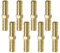 Create idea Lot de 8 raccords de tuyau cannelés en laiton de 8 mm - Connecteur droit - Raccord de tuyau de carburant pour tuyau d'air, tuyau d'eau, carburant, huile