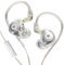 KZ EDX Pro Monitor intrauditivo, Unidad dinámica magnética Dual de 10 mm Auriculares de Alta fidelidad de Baja frecuencia con Cable de diseño Desmontable de 0,75 mm y 2 Pines (Blanco, con micrófono)