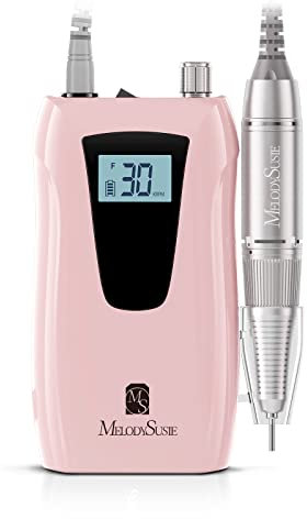 MelodySusie Ponceuse pour Ongles Professionnelle, Lime à Ongles Électrique Rechargeable 30000 tr/min, SC320D Ponceuse à Ongles Sans Fil pour Ongles en Gel Acrylique, Manucure et Pédicure, Rose
