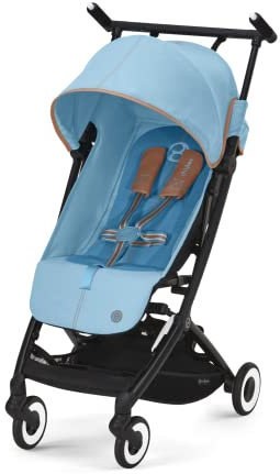 CYBEX Gold Kinderwagen Libelle mit One-Pull Harness, Von ca. 6 Monaten bis ca. 4 Jahre (max. 22 kg), Ultraleicht (nur 6 kg), Beach Blue (Blau)