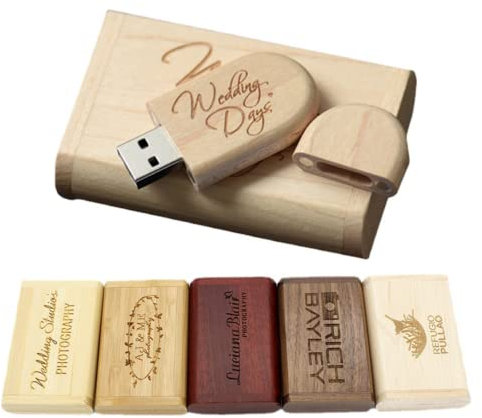 Clé USB 128 Go 2.0 en bois avec logo personnalisé personnalisé 4 Go, 8 Go, 16 Go, 32 Go, 64 Go (64 Go)