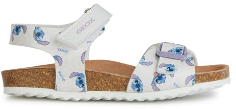 Geox Jungen Mädchen J Adriel Girl C Sandal, LT Ivory/AVIO, 24 EU