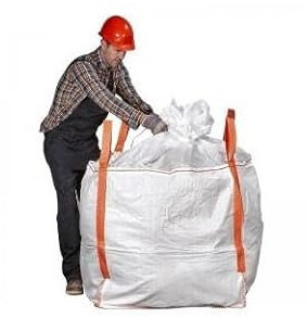 5 Stück 1t Big Bag mit oberer Füllschürze | Verschließbarer Big Bag 90x90x90cm | Baustellen Big Bag für Zuschlagstoffe
