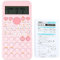 Firlar Calculadora Científica, Calculadora Kawaii Rosa Multifuncional con álgebra, Pantalla LCD de 2 Filas Calculadora de Escritorio con Batería de 240 Funciones, para Oficina, Escuela Y Negocios