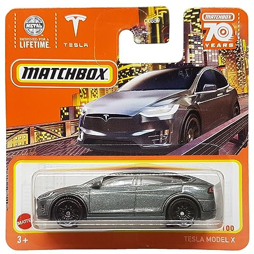2023 Matchbox Tesla Model X Metallic Grey 90/100 (Short Card) HLC74