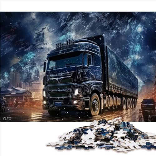 1000 Teile Puzzle Galaxy Truck Puzzle Geschenk 100% recycelter Karton Lustige Familienpuzzles für Erwachsene Weihnachtspuzzlegeschenke für Frauen 1000 Teile (26 x 38 cm)