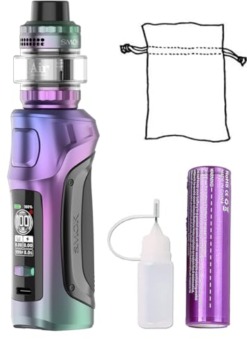 E Zigarette,Smok 100W Mag Solo Kit mit 5ml Neu T-Air Subtank Vape und 2500mAh Mod Nachfüllbar E Dampfer Set Komplett,Ohne E-Liquid,Ohne Nikotin