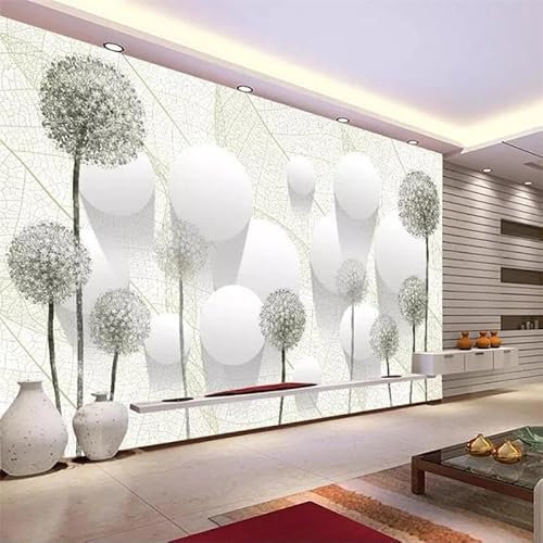 LUXINSHISU Selbstklebende PVC Fototapete 3d Wohnzimmer Tapete einfache Pusteblume Kugel Schlafzimmer Home Dekoration Wall Art Sticker Poster