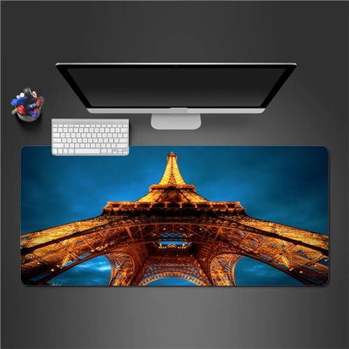 Tainrun Mauspad,Groß XXL Gaming Mauspad Extended Large Turmlandschaft Mouse Pad Premium-Strukturiertes Rutschfestes mit Genähten Kanten Schreibtisch Matte für Notebooks, PC 700x400x2mm