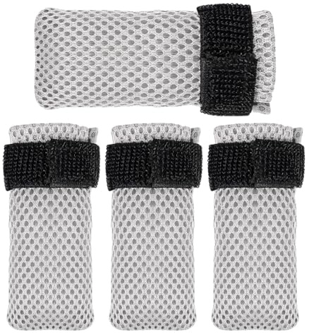 Namvo 4 Pcs Cat Boots, cat claw covers, Black Anti Scratch Cat Mittens, Breathable Mesh Cat Foot Covers, Adjustable Cat Claw Protectors for Indoor Cats Pet Bathing Nails