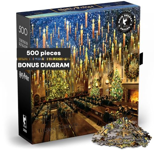 Buffalo Games - Silver Select - Kinkade - Harry Potter - The Great Hall - 500 Piece Jigsaw Puzzle for Adults Challenging Puzzle Perfect for Game Nights