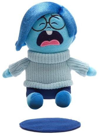 Disney Store Official Peluche da Spalla Tristezza, Inside out 2, 14 cm, Peluche con calamita Ispirato alle Emozioni, dai 3 Anni in su
