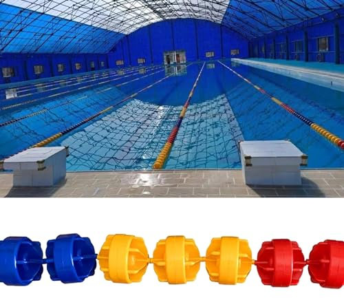 Pool-Sicherheitstrennwand, 9 m lang, mit Schwimmbojen und Haken, Stahldrahtseil-Stil