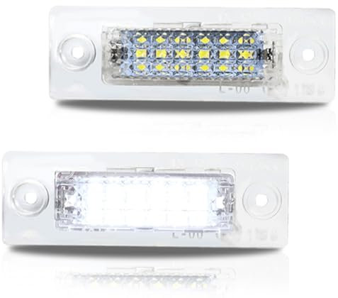 GSOWO 2 Stücke LED Kennzeichenbeleuchtung für V-W Caddy 2K Golf Plus 5M1 Jetta 1K2 Passat Limousine 3bg Passat Variant 3C B6 T5 7H 7J Tou-ran 1T1 1T2 1T3, [Langlebig & Effizient] Can-bus Fehlerfrei