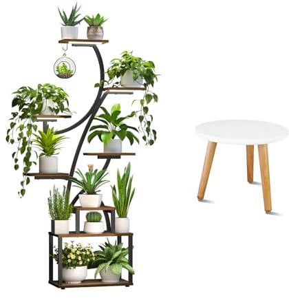 CYSYins Plant Stand Indoor with Grow Light, Indoor Plant Stand