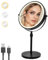 Cuteefun Miroir Grossissant Lumineux, Miroir Grossissant X10 sur Pied, Hauteur et Luminosité Réglables, Rotation à 360°, 3 Couleurs de Lumière, Idéal pour Chambre à Coucher, Salle de Bain, Noir