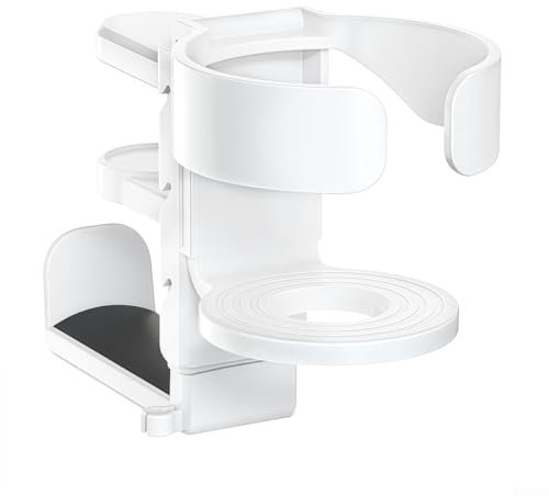 Gdfnmogo Desk Cup Holder,ABS Structure,Practical Design,Efficient Organization,For Water Bottles, Gaming Controllers, Office Organizer(White)