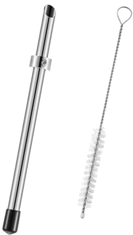 kokdid Food Safe Stainless Steel Straw Punching Tool and Cleaning Brush for Lid Cups Lemon Squeezing Accessories Silicone Cleaning Brush for Drink Accessories