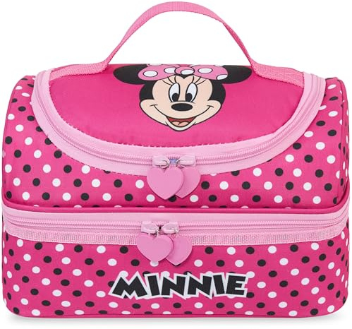 Get Trend Disney Minnie Mouse Bolsa de Almuerzo Infantil 3L, 2 Compartimentos, Lunch Bag Perfecta para Colegio, Guardería o Snack, Idea de Regalo Niña (Rosa Minnie Mouse)