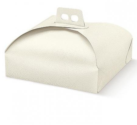 Dalbags - Pz 3 Scatola Porta Torta in Cartone - per Trasportare Dolci, Torte ecc. - Adatto per Torte e Vassoi Rettangolari e Quadrati Formato 45x45 Colore Bianco Generico