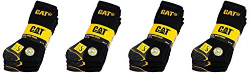CAT Unbekannt Listing Amazon Caterpillar 12 Paar Original Work Arbeitssocken Real Work Socks Lange Socken Schwarz Dunkelgrau Blau