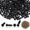 TOAOB Sicherheitsaugen für Häkeltiere 50 Stück Kunststoff knopfaugen 6 mm Schwarz Amigurumis Augen für Plüschtiere Puppenaugen mit Unterlegscheiben für Puppe Plüschtier Basteln